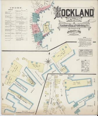 Sanborn Fire Insurance Map: Rockland, Maine (1885)