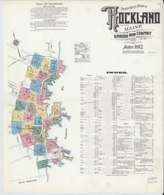 Sanborn Fire Insurance Map: Rockland, Maine (1912)