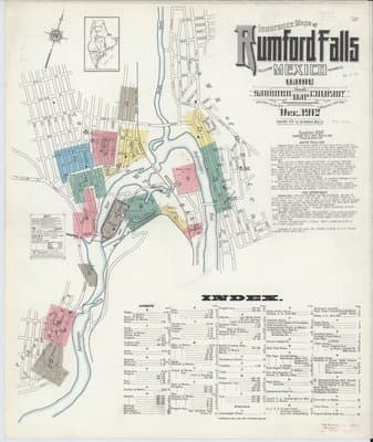 Sanborn Fire Insurance Map: Rumford Falls, Maine (1912)