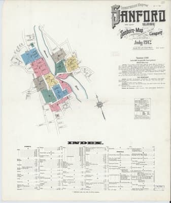 Sanborn Fire Insurance Map: Sanford, Maine (1912)