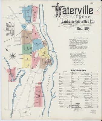 Sanborn Fire Insurance Map: Waterville, Maine (1889)