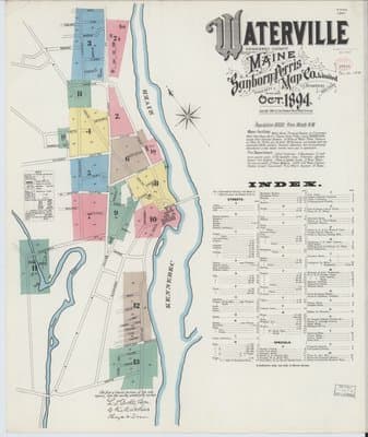 Sanborn Fire Insurance Map: Waterville, Maine (1894)