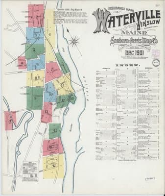 Sanborn Fire Insurance Map: Waterville, Maine (1901)