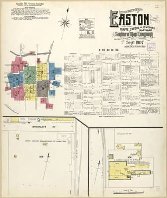 Sanborn Fire Insurance Map: Easton, Maryland (1907)