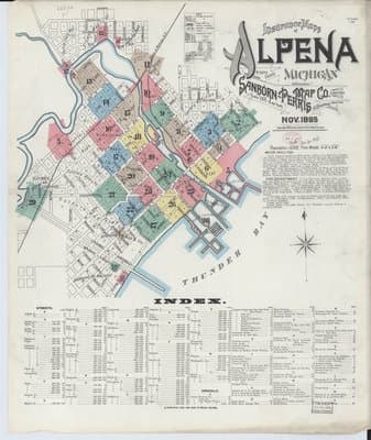 Sanborn Fire Insurance Map: Alpena, Michigan (1895)