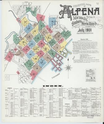 Sanborn Fire Insurance Map: Alpena, Michigan (1901)