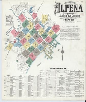 Sanborn Fire Insurance Map: Alpena, Michigan (1910)