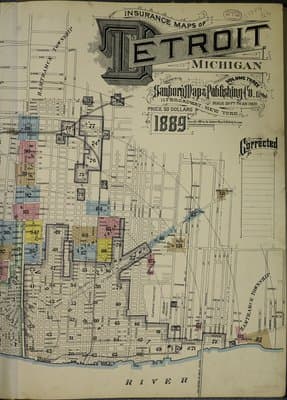 Sanborn Fire Insurance Map: Detroit, Michigan (1889)
