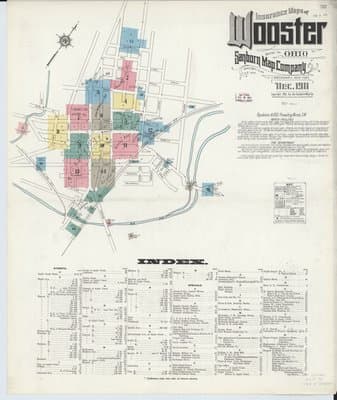 Sanborn Fire Insurance Map: Wooster, Michigan (1911)