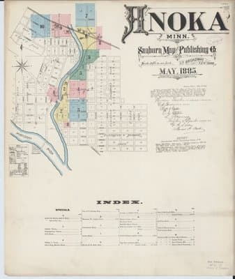 Sanborn Fire Insurance Map: Anoka, Minnesota (1885)