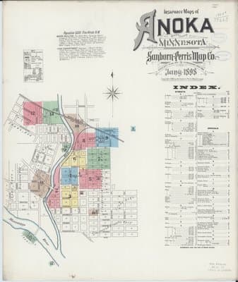 Sanborn Fire Insurance Map: Anoka, Minnesota (1898)