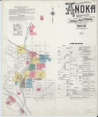Sanborn Fire Insurance Map: Anoka, Minnesota (1911)