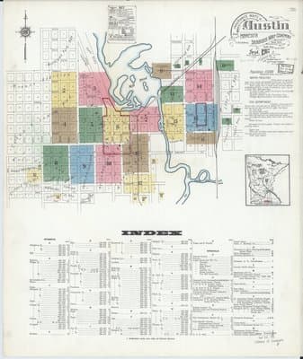 Sanborn Fire Insurance Map: Austin, Minnesota (1907)