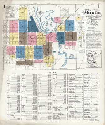 Sanborn Fire Insurance Map: Austin, Minnesota (1926)