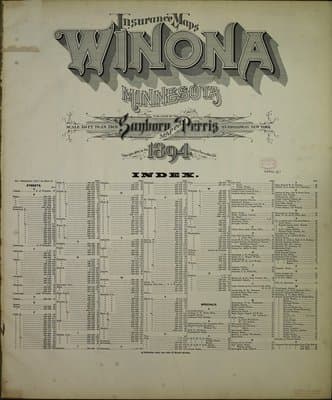 Sanborn Fire Insurance Map: Winona, Minnesota (1894)
