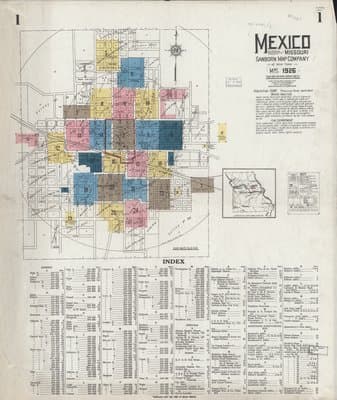 Sanborn Fire Insurance Map: Mexico, Missouri (1926)