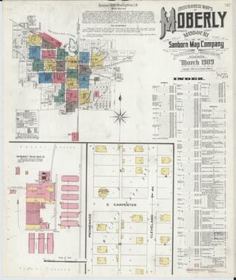 Sanborn Fire Insurance Map: Moberly, Missouri (1909)
