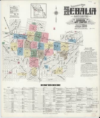 Sanborn Fire Insurance Map: Sedalia, Missouri (1914)