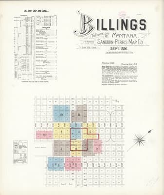 Sanborn Fire Insurance Map: Billings, Montana (1896)