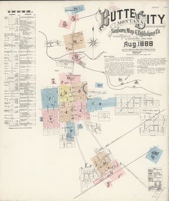 Sanborn Fire Insurance Map: Butte, Montana (1888)