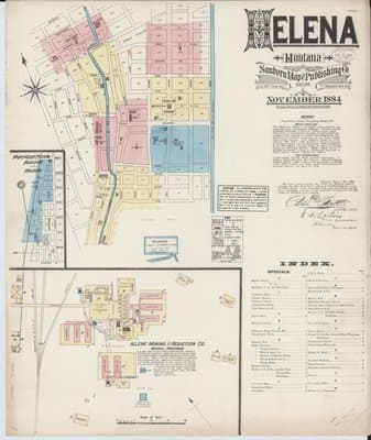 Sanborn Fire Insurance Map: Helena, Montana (1884)