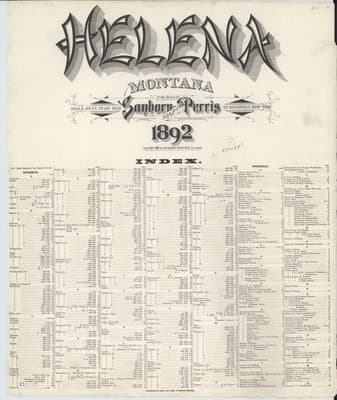 Sanborn Fire Insurance Map: Helena, Montana (1892)