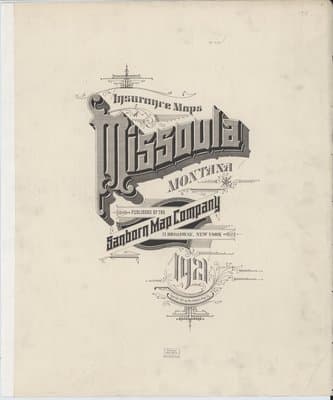 Sanborn Fire Insurance Map: Missoula, Montana (1921)