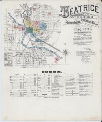Sanborn Fire Insurance Map: Beatrice (1889)