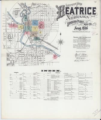 Sanborn Fire Insurance Map: Beatrice, Nebraska (1896)
