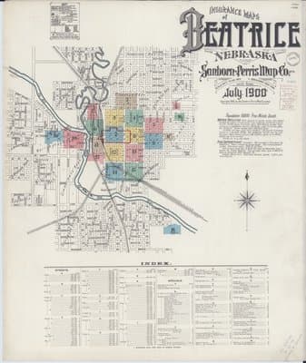 Sanborn Fire Insurance Map: Beatrice, Nebraska (1900)