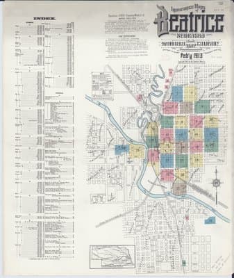 Sanborn Fire Insurance Map: Beatrice, Nebraska (1913)
