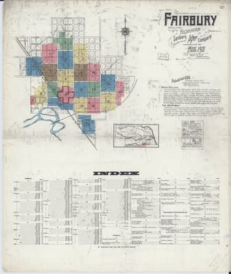Sanborn Fire Insurance Map: Fairbury, Nebraska (1921)