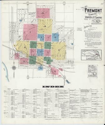 Sanborn Fire Insurance Map: Fremont, Nebraska (1920)