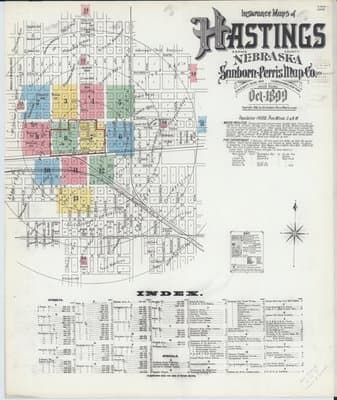 Sanborn Fire Insurance Map: Hastings, Nebraska (1899)