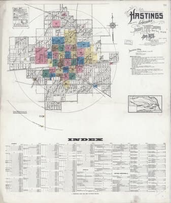 Sanborn Fire Insurance Map: Hastings, Nebraska (1924)