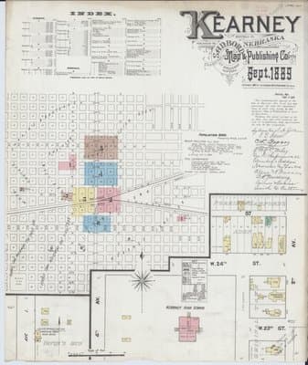 Sanborn Fire Insurance Map: Kearney, Nebraska (1889)
