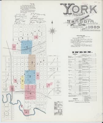 Sanborn Fire Insurance Map: York, Nebraska (1889)