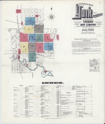 Sanborn Fire Insurance Map: York, Nebraska (1909)