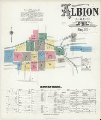 Sanborn Fire Insurance Map: Albion, New York (1911)