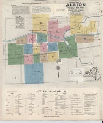 Sanborn Fire Insurance Map: Albion, New York (1917)