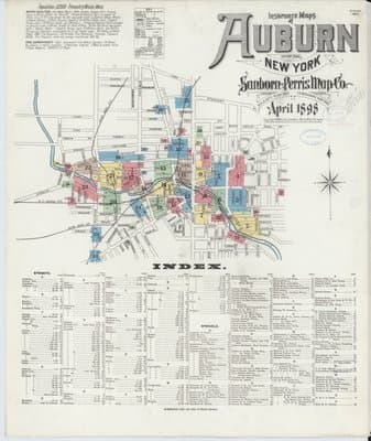 Sanborn Fire Insurance Map: Auburn, New York (1898)
