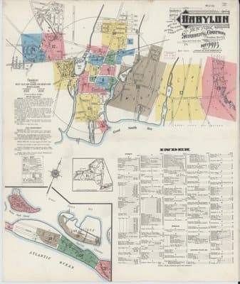 Sanborn Fire Insurance Map: Babylon, New York (1915)