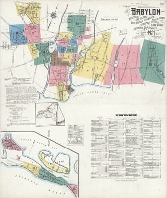 Sanborn Fire Insurance Map: Babylon, New York (1923)