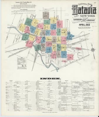 Sanborn Fire Insurance Map: Batavia, New York (1912)