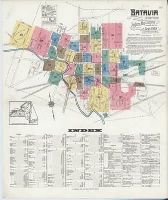 Sanborn Fire Insurance Map: Batavia, New York (1919)