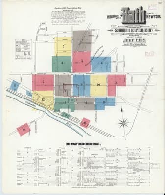 Sanborn Fire Insurance Map: Bath, New York (1909)