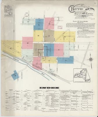 Sanborn Fire Insurance Map: Bath, New York (1915)
