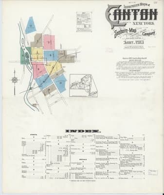 Sanborn Fire Insurance Map: Canton, New York (1913)