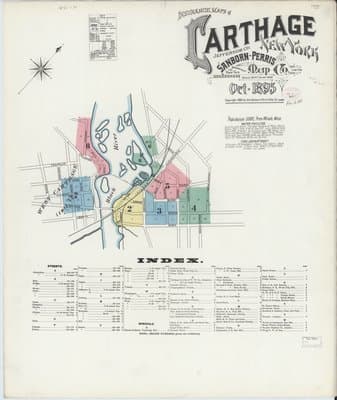Sanborn Fire Insurance Map: Carthage, New York (1895)