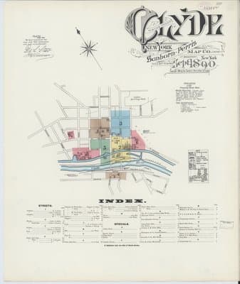 Sanborn Fire Insurance Map: Clyde, New York (1890)